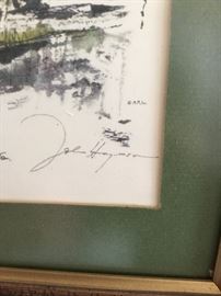 Signature on framed print