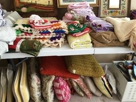 Linens, afghans, quilts