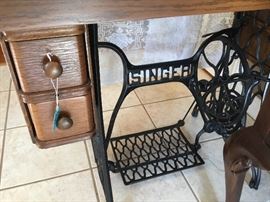 Vintage Singer treadle sewing machine