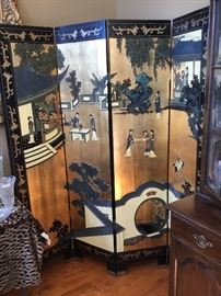 Oriental room divider screen