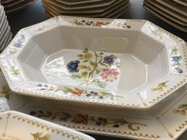 Close up of dishes pattern