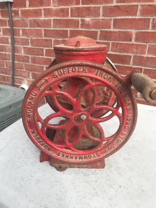 Vintage metal coffee grinder -at checkout 