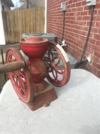 Vintage metal coffee grinder - at checkour
