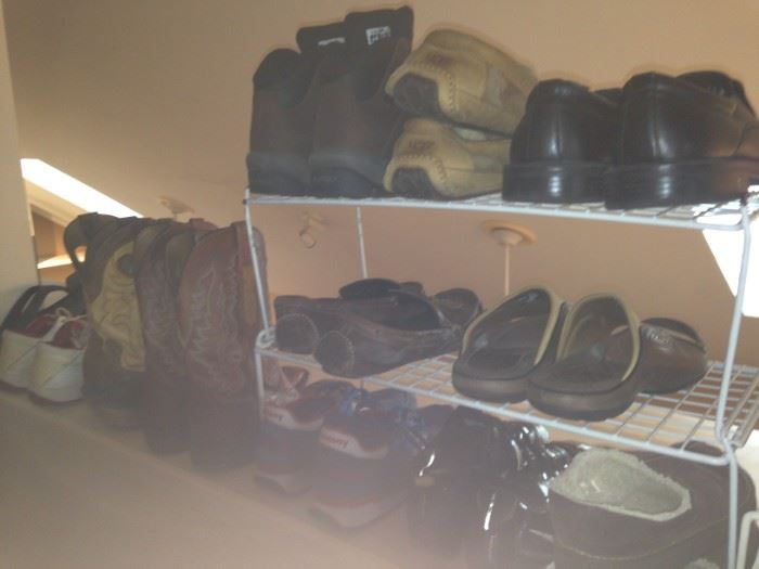 Some of the many  guy shoes and boots