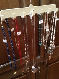 Some of the many necklaces