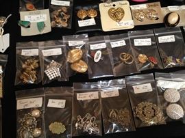 More earrings and pins