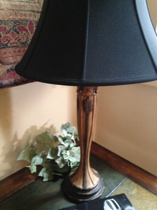 One of two fine-looking lamps