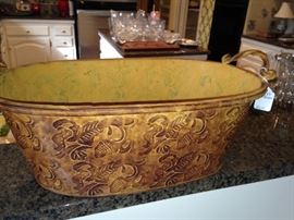 Decorative planter OR . . .  fill it with ice, and chill the Cokes