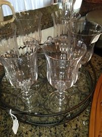 Lovely stemware on Southern Living tray