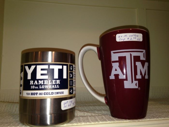 YETI and Texas A&M cup