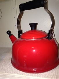 Red tea kettle
