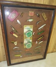 Display of Old Fishing Lures