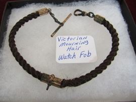 Victorian Mourning Hair Watch Fob