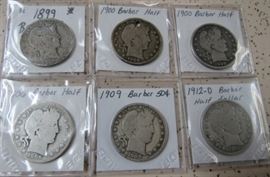 Barber Silver Half Dollars - All 1 Lot
