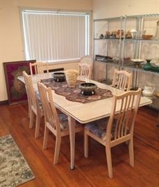 One of the two dining sets.