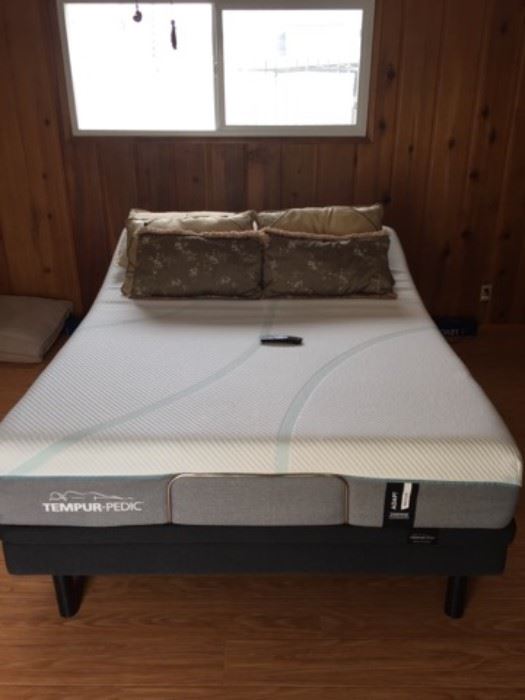 The Tempur-pedic bed, probably a full-size.