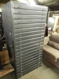 Huge Metal Cabinet with 20 Drawers