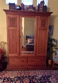 Large Amoire with beveled mirror