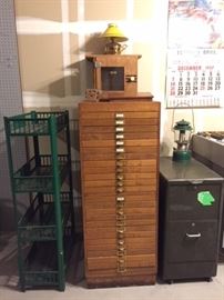 Antique Oak Document Cabinet