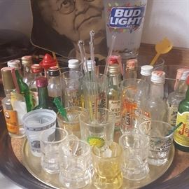 Vintage Shot Glasses & Liquor Miniatures