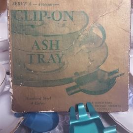 Unique Vintage "Clip On" Ash trays (designed to clip on to coffee/tea cups)