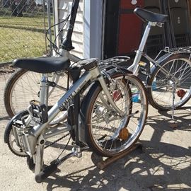 Two Dahon Foldable Bikes, One is a RV Mate III and the other is a RV Mate I. Both are 3-Speeds and both are in excellent condition!