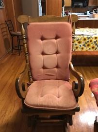 #4	 glider rocker w pink cushion	 $75.00 	