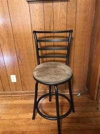 #3	metal bar stools 24 tall with back   3@20 ea	 $60.00 	