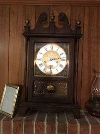 #9	mantel clock ridgeway 28x15x6	 $125.00 	