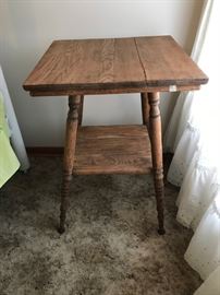 #19	square radio table oak 20 square x 28 tall	 $75.00 	