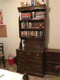 #27	Ethan allen bookshelf with 3 drawers 32x18x75 2 piece 	 $150.00 	