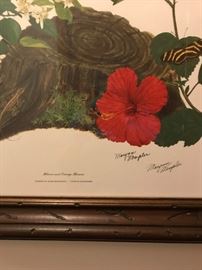 #38	Mary Wampler Print Hibiscus and Orange Blossom 	 $75.00 	