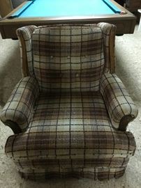 #72	Bryrant Furniture brown plaid chair	 $20.00 	