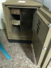 #84	Montgomery ward fire proof safe w/ combination 16x23x22	 $75.00 	