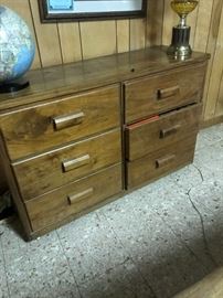 #117	6 drawer wood chest of drawers 52x17x34	 $75.00 	
