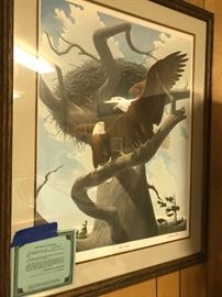 #120	 richard stevens eagle print	 $75.00 	