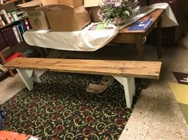 #119	(2) handmade wood benchs  6 foot long @20 ea	 $40.00 	