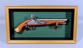 Tower GR Flintlock Pistol, SN# 7324, Reproduction, With Display Case