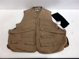 Game Winner Tan Hunting Vest Size Large And U.S. Army Men's Garrison Cap Size 7-1/4