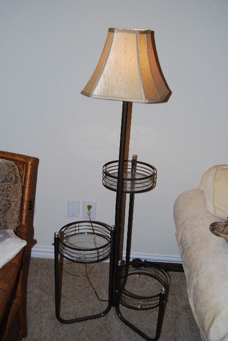 Floor Lamp with Three Tiered Stand