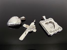 3 - .925 Sterling Silver Pendants
