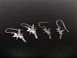 .925 Sterling Silver Disney Tinkerbell Earrings
