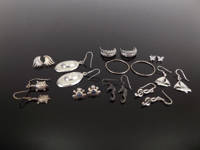 Lot of .925 Sterling Silver Earrings
