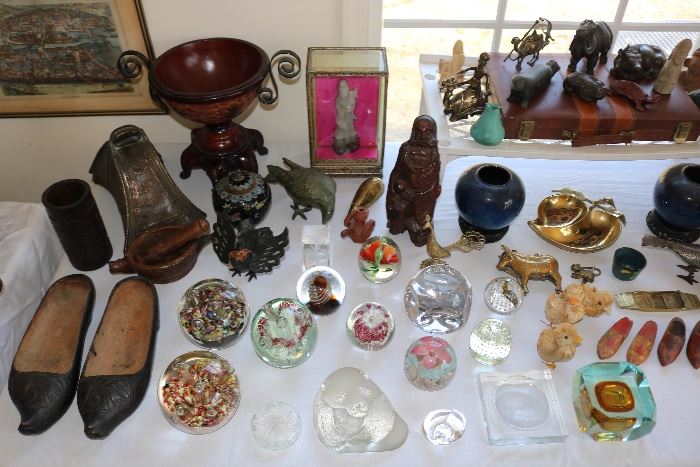 Paperweights and carvings