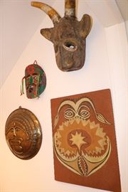 Numerous Mexican and South Americam Masks and fetishes