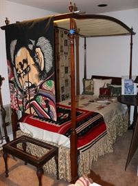 Canopy Bed, hand made Textiles