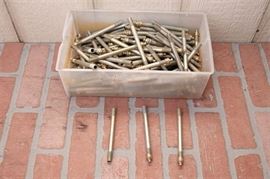 9. Group Lot of Metal Rods for Ceiling Fixtures