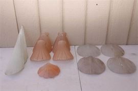 39. Group Lot of Deco Style Shades Lighting Elements