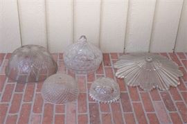41. Lot of Five 5 Assorted Cut Glass Shades