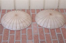 42. Pair of Carved Alabaster Ceiling Shades